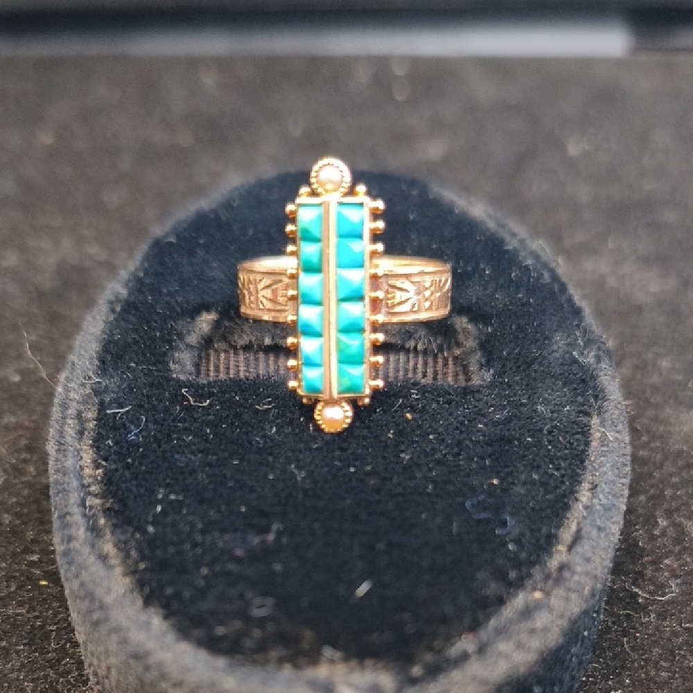Gold and Turquoise Ring